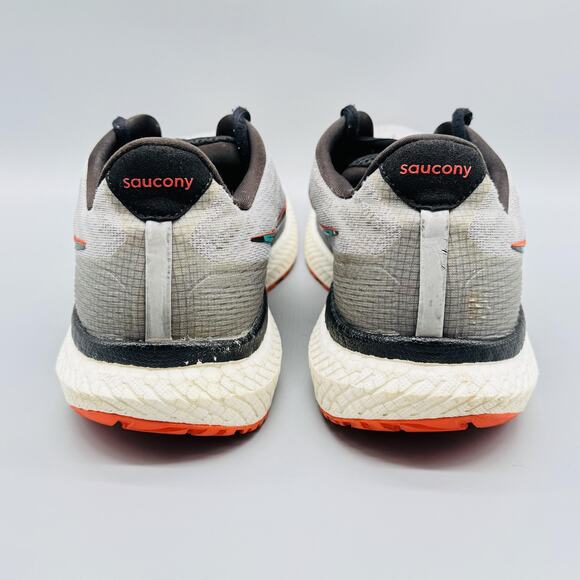 Saucony Shoes Mens 11 Gray Black Orange Triumph 18 Athletic Running Sneakers - Picture 7 of 12